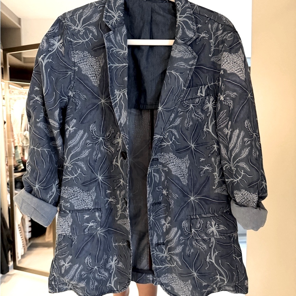 Blue Patterned Women's Jacket - image 1